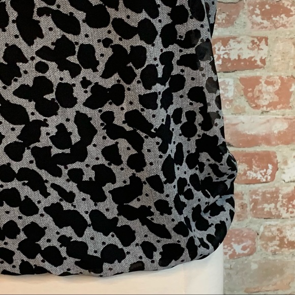 Express Halter Leopard Print Blouse Tie Neck Elastic Hem Blousy - Picture 4 of 9